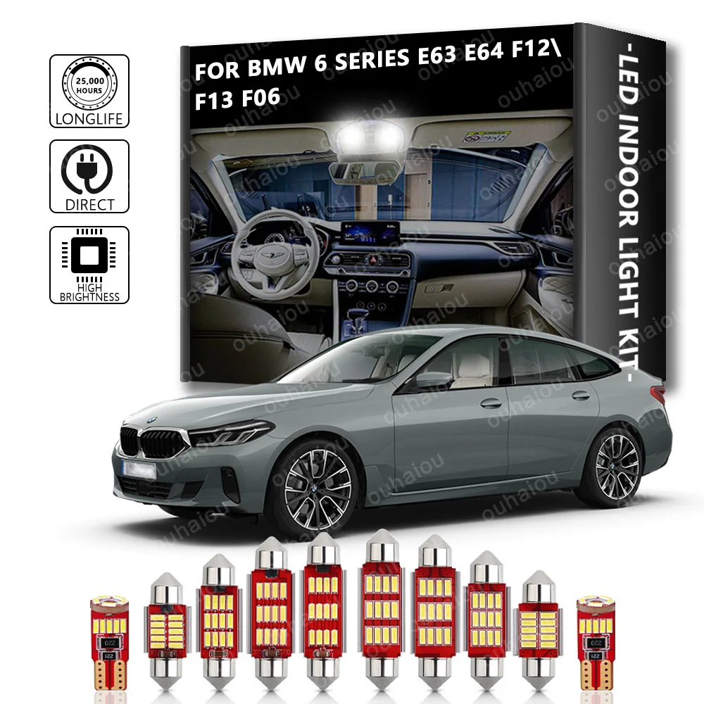 Interior LED For BMW 6 Series E63 E64 F12 F13 F06 Gran Coupe Convertible 2004+ Canbus Vehicle Bulb Indoor Dome Light Kit
Interior LED For BMW 6 Series E63 E64 F12 F13 F06 Gran Coupe Convertible 2004+ Canbus Vehicle Bulb Indoor Dome Light Kit