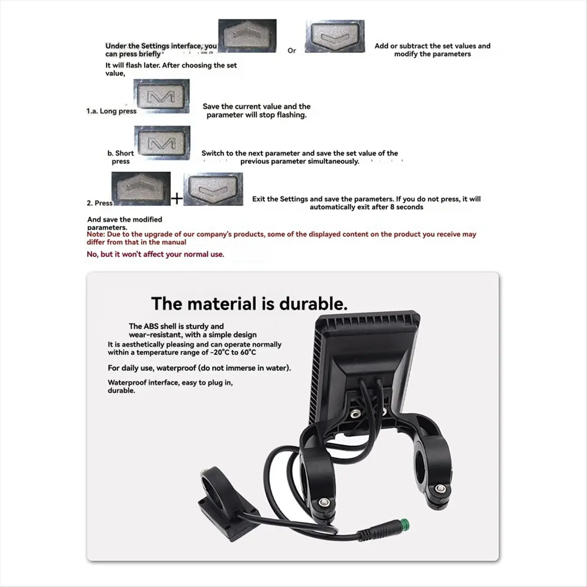 (X07A) Electric Bike Display Meter 24V 36V 48V E Scooter LCD Panel with USB Electric Bicycle Scooters Part 5 Pin WaterProof
(X07A) Electric Bike Display Meter 24V 36V 48V E Scooter LCD Panel with USB Electric Bicycle Scooters Part 5 Pin WaterProof