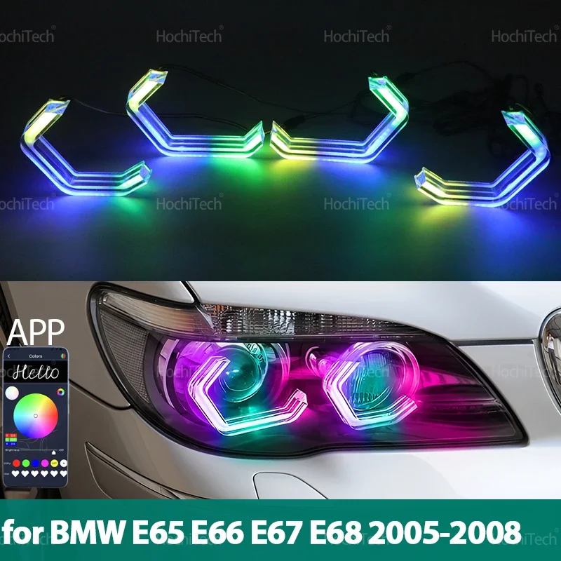 Для BMW 7 серии E65 E66 E67 E68 Alpina B7 2001-2008 RGB многоцветные световые кольца APP управление миганием DRL LED Angel Eyes Kit
Для BMW 7 серии E65 E66 E67 E68 Alpina B7 2001-2008 RGB многоцветные световые кольца APP управление миганием DRL LED Angel Eyes Kit