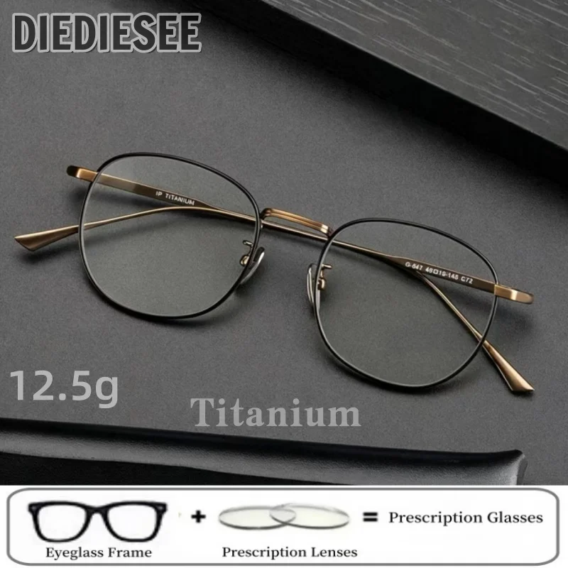 DIEDIESEE Men's Anti Blue Light Pure Titanium Eyeframe Ultra Light Flat Light Glasses Women's Fashion Retro Eyeframe GWS847
DIEDIESEE Men's Anti Blue Light Pure Titanium Eyeframe Ultra Light Flat Light Glasses Women's Fashion Retro Eyeframe GWS847