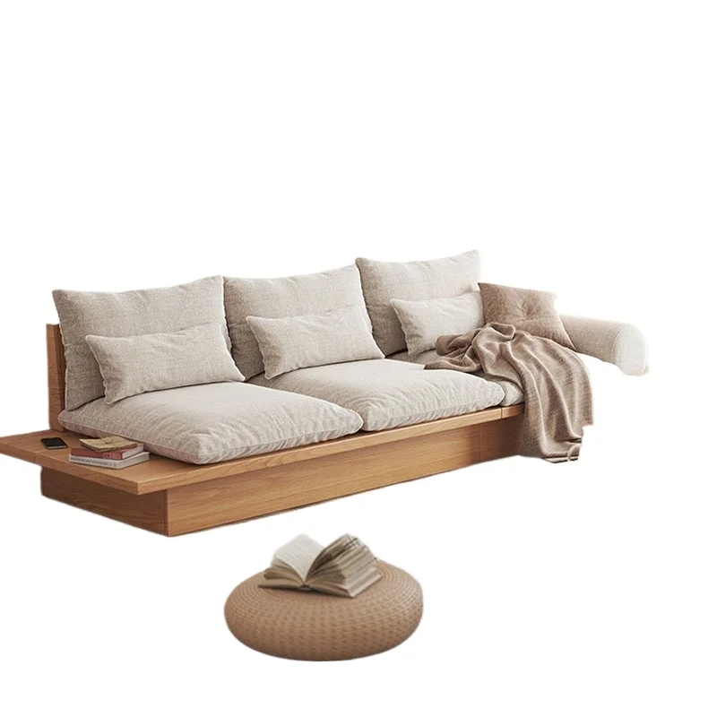 Three-person tatami log Japanese-style solid wood fabric sofa small apartment dead cream wind storage wind
Three-person tatami log Japanese-style solid wood fabric sofa small apartment dead cream wind storage wind