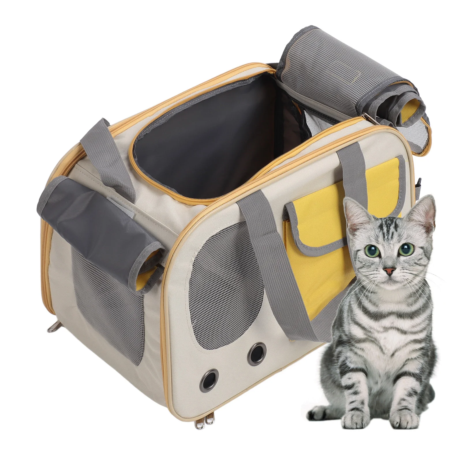 Pet Carrier Bag Breathable Foldable Oxford Cloth Steel Wire Frame Cat Travel Handbag With Adjustable Strap For Outdoor
Pet Carrier Bag Breathable Foldable Oxford Cloth Steel Wire Frame Cat Travel Handbag With Adjustable Strap For Outdoor