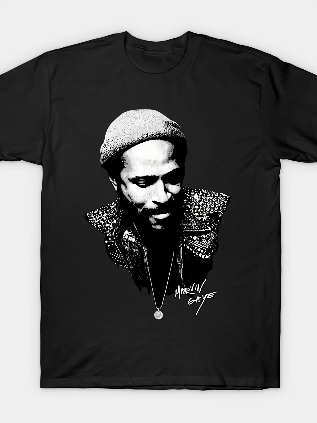 Men's Marvin Gaye Graphic T-Shirt - Pure Cotton Retro Design, Black & White Anime Print, Loose Fit Round Neck Short Sleeve Tee,
Men's Marvin Gaye Graphic T-Shirt - Pure Cotton Retro Design, Black & White Anime Print, Loose Fit Round Neck Short Sleeve Tee,
