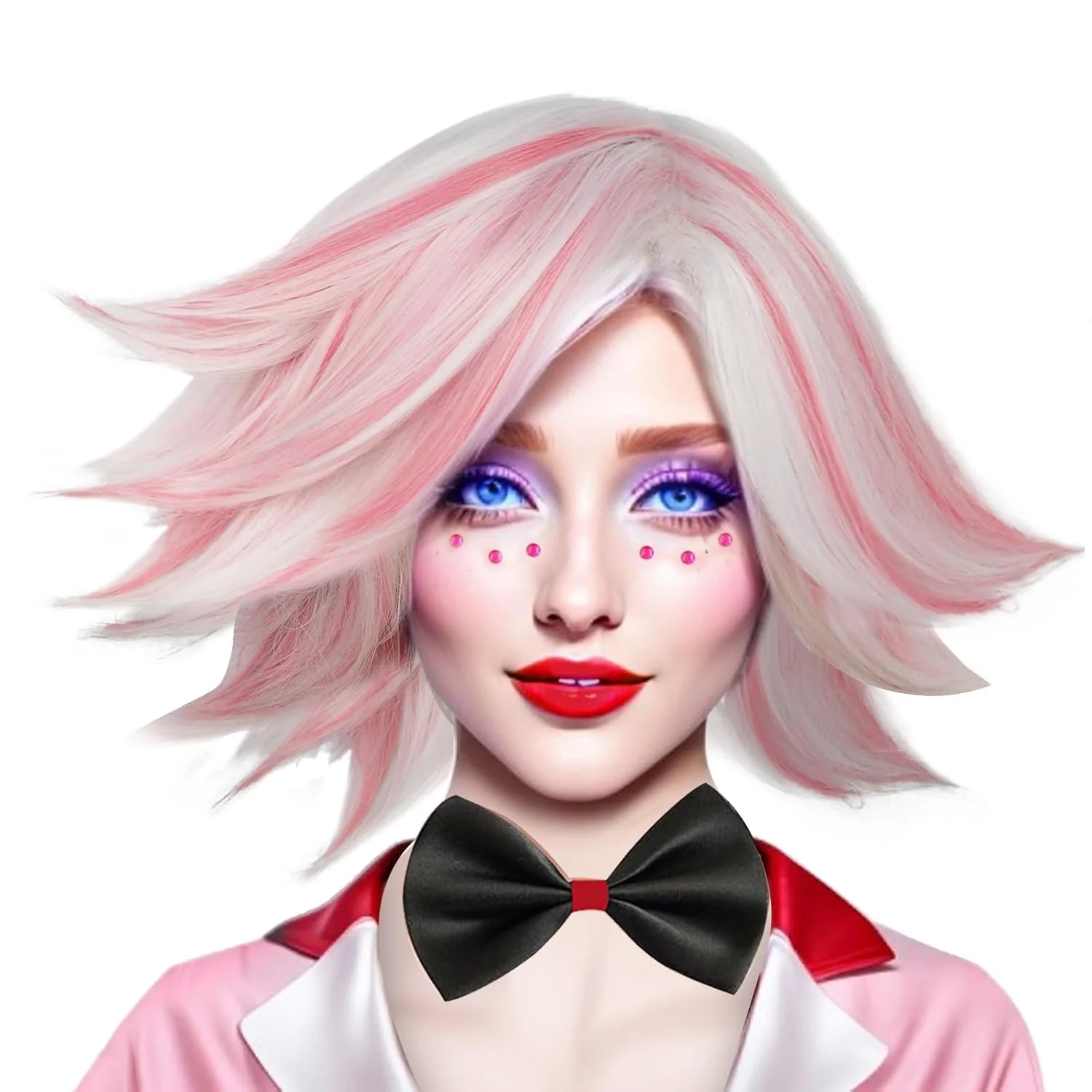 Synthetic Short Straight Pink and Silvery White Angeldust Cosplay wig for Halloween Carnival Comic Exhibition
Synthetic Short Straight Pink and Silvery White Angeldust Cosplay wig for Halloween Carnival Comic Exhibition