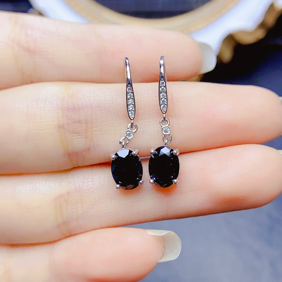 6*8mm Natural Black Spinel Earrings Fashion S925 Sterling Silver Certificate Fine Simple Charm Weddings Jewelry for Women FS
6*8mm Natural Black Spinel Earrings Fashion S925 Sterling Silver Certificate Fine Simple Charm Weddings Jewelry for Women FS