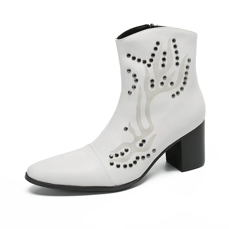 High Top 5cm Boots Genuine Cow Leather Fashion Men's Quality Height Ankle Increased Shoes Men Winter Zip Pointed Toe Boots
High Top 5cm Boots Genuine Cow Leather Fashion Men's Quality Height Ankle Increased Shoes Men Winter Zip Pointed Toe Boots