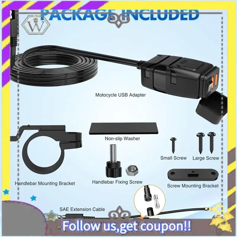ABXV-Motorcycle USB Charger 6.8A Quick Charge 3.0 Dual USB Motorcycle Phone Charger Motorcycle Accessories
ABXV-Motorcycle USB Charger 6.8A Quick Charge 3.0 Dual USB Motorcycle Phone Charger Motorcycle Accessories
