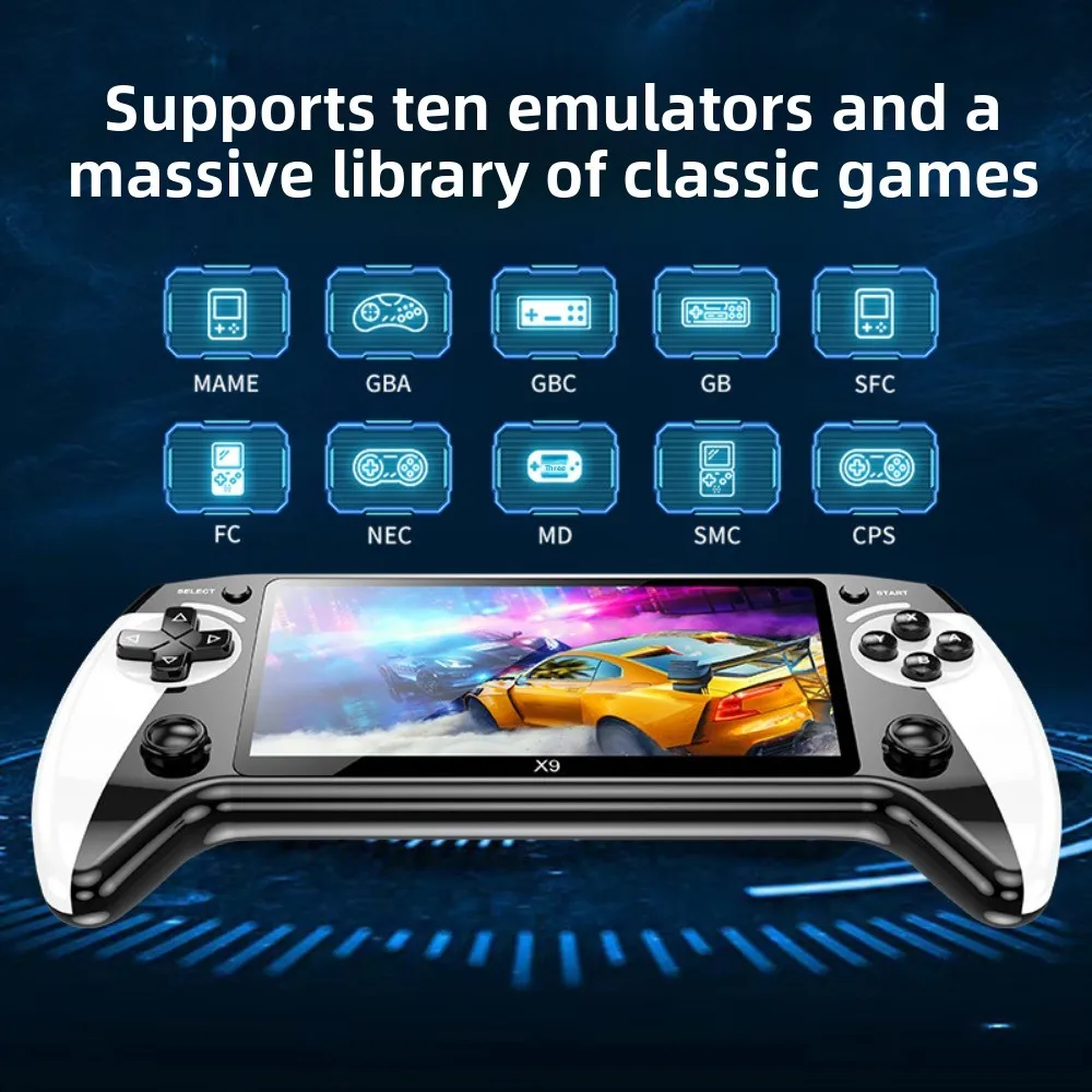 Новая портативная игровая консоль X9 Retro Saker с 5,5-дюймовым HD IPS экраном, более 20000 классических игр, подключение к телевизору, расширяемая функциональность
Новая портативная игровая консоль X9 Retro Saker с 5,5-дюймовым HD IPS экраном, более 20000 классических игр, подключение к телевизору, расширяемая функциональность