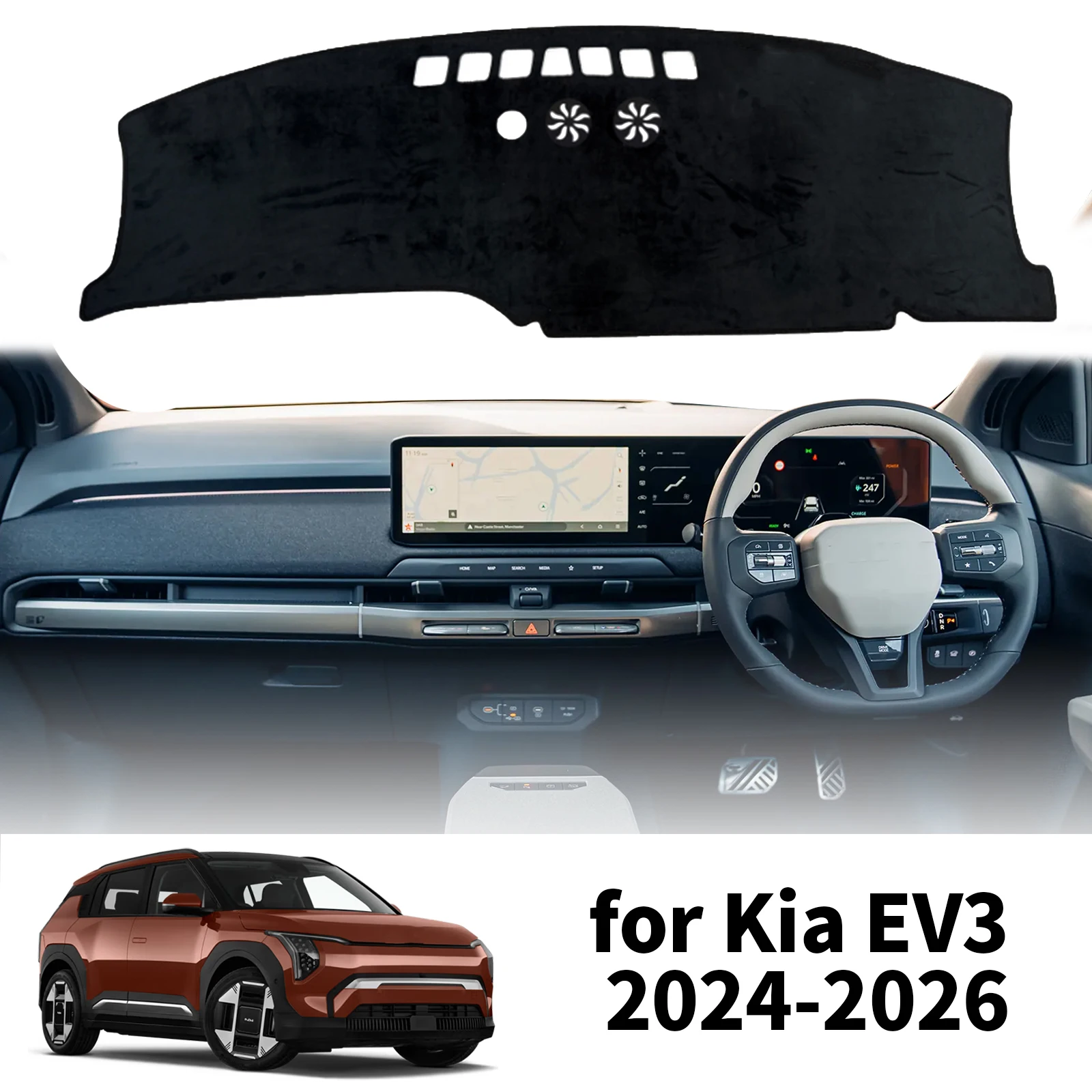 fit for Kia EV3 2024 2025 2026 GT Line Car Dashmat Dashboard Cover Mat Dash Pad Sunshade Protective Carpet Accessories
fit for Kia EV3 2024 2025 2026 GT Line Car Dashmat Dashboard Cover Mat Dash Pad Sunshade Protective Carpet Accessories