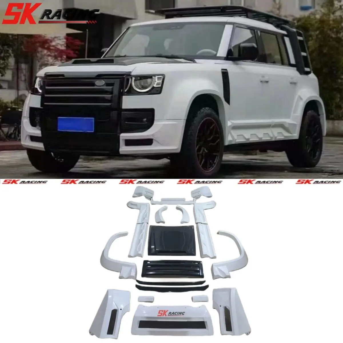 Front Rear Bumper Wheel Arch Trim Wide Body Kits For Land Rover Defender 110 90
Front Rear Bumper Wheel Arch Trim Wide Body Kits For Land Rover Defender 110 90