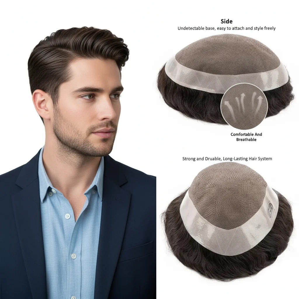 Men Toupee D7-3 100% Human Hair Mono Base Lace+PU Final Sale Small Flaws Men Hair Replacement System
Men Toupee D7-3 100% Human Hair Mono Base Lace+PU Final Sale Small Flaws Men Hair Replacement System