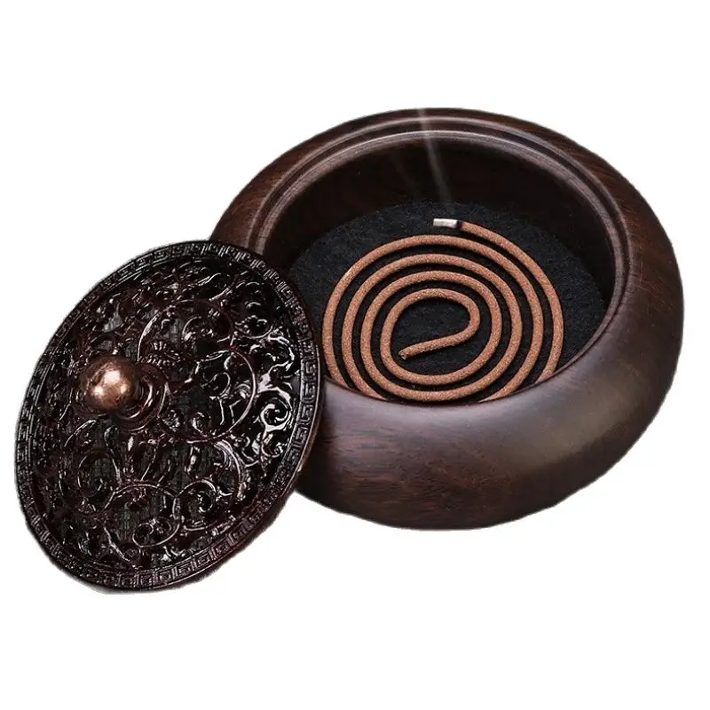 Wooden Incense Burner For Incense Coils Sticks Black Sandalwood Incense Burner Censer Base Plate Home Temple Yoga Room Use
Wooden Incense Burner For Incense Coils Sticks Black Sandalwood Incense Burner Censer Base Plate Home Temple Yoga Room Use