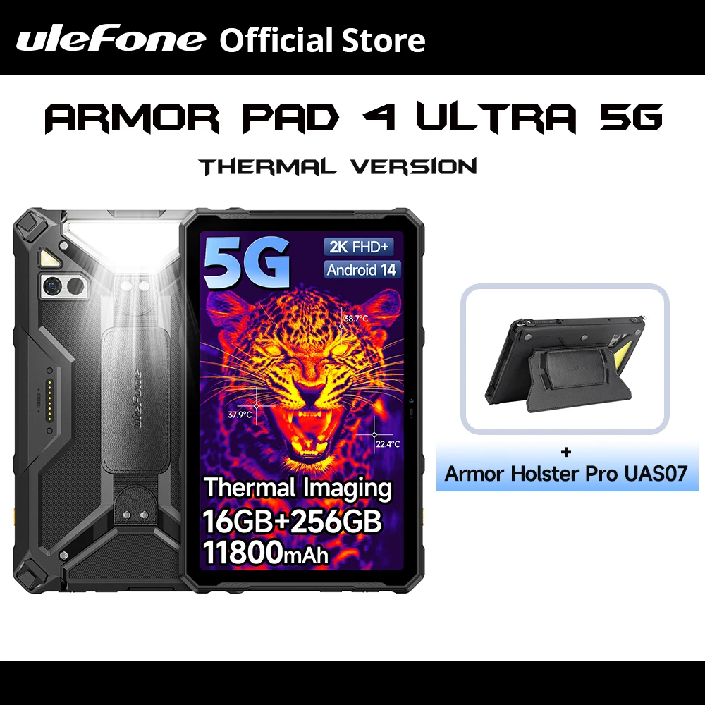 Ulefone Armor Pad 4 Ultra 5G Прочный планшет с термоподсветкой 11800 мАч 10,36 дюйма 2K 16 ГБ + 256 ГБ Android 14 Светодиодная подсветка
Ulefone Armor Pad 4 Ultra 5G Прочный планшет с термоподсветкой 11800 мАч 10,36 дюйма 2K 16 ГБ + 256 ГБ Android 14 Светодиодная подсветка
