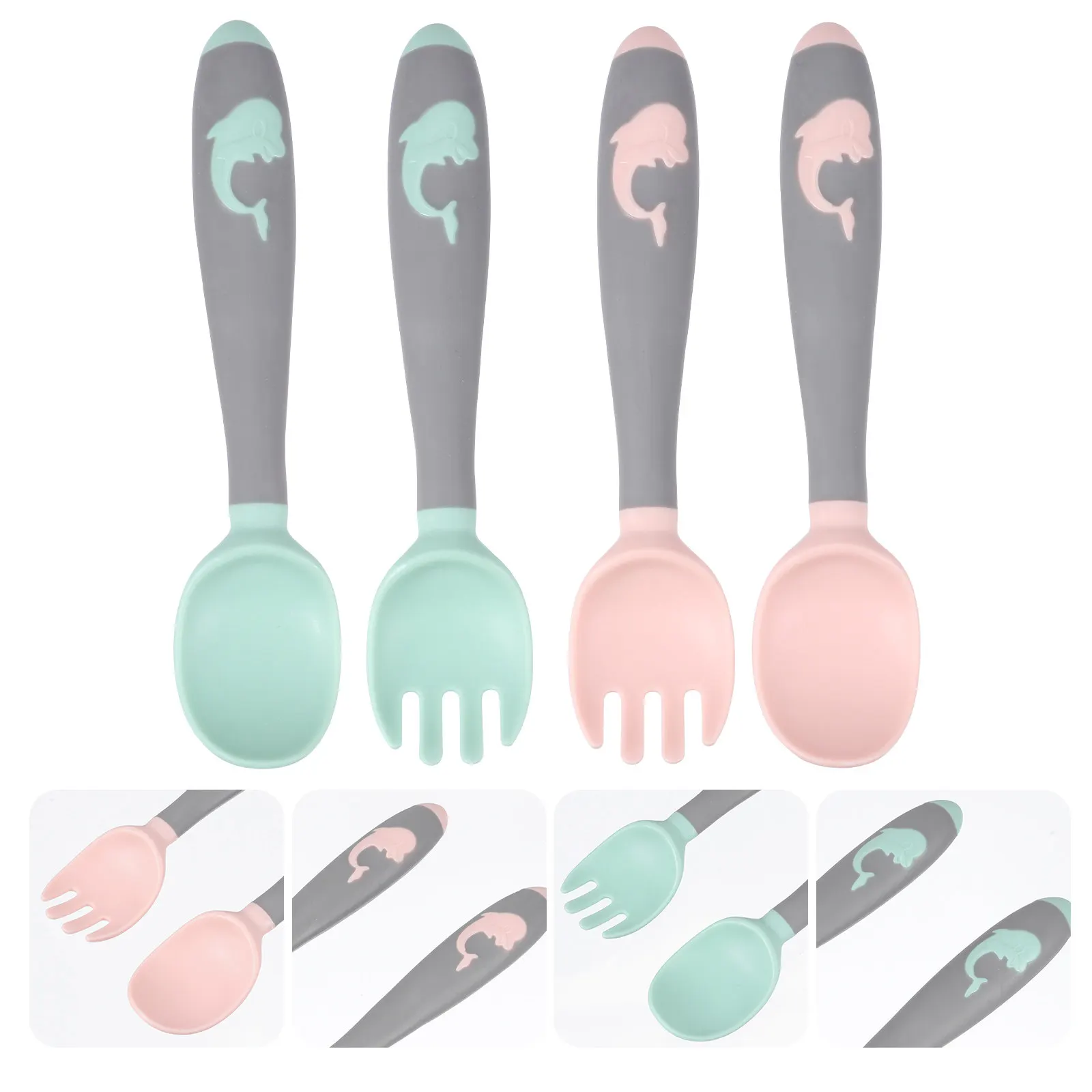 2Sets Infant Spoon and Fork Set Premium PP Safe Baby Feeding Tools Ergonomic Training Tableware for Toddlers Anti-Skid Learning
2Sets Infant Spoon and Fork Set Premium PP Safe Baby Feeding Tools Ergonomic Training Tableware for Toddlers Anti-Skid Learning