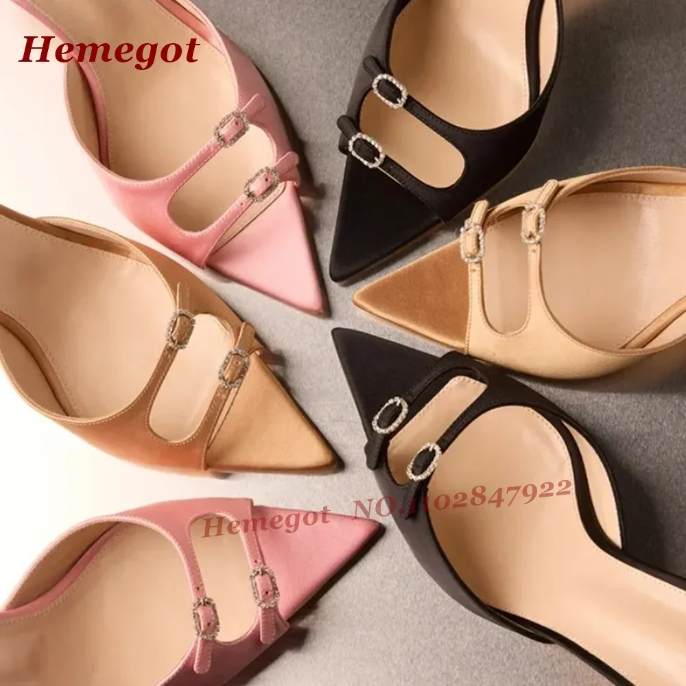 Black Buckled Cut Out Slippers Pointy Toe Stiletto Heels Women's Mules Slip On Solid Leather Summer 2025 New Outside Luxury Shoe
Black Buckled Cut Out Slippers Pointy Toe Stiletto Heels Women's Mules Slip On Solid Leather Summer 2025 New Outside Luxury Shoe