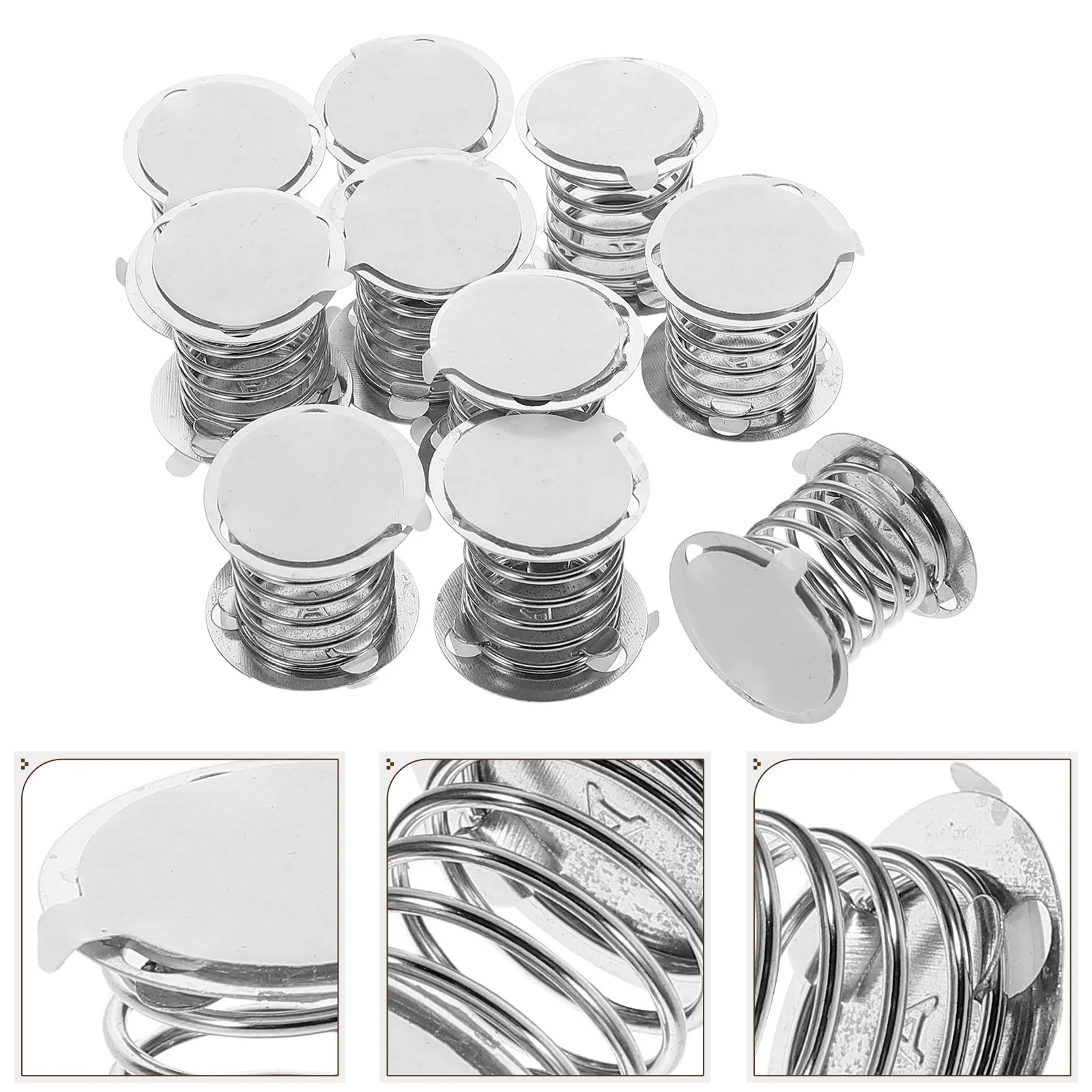10Pcs Metal Spring Base Creative DIY Wobble Springs Double-Sided Adhesive Stable Dashboard Dancing Spring Base for Crafting
10Pcs Metal Spring Base Creative DIY Wobble Springs Double-Sided Adhesive Stable Dashboard Dancing Spring Base for Crafting