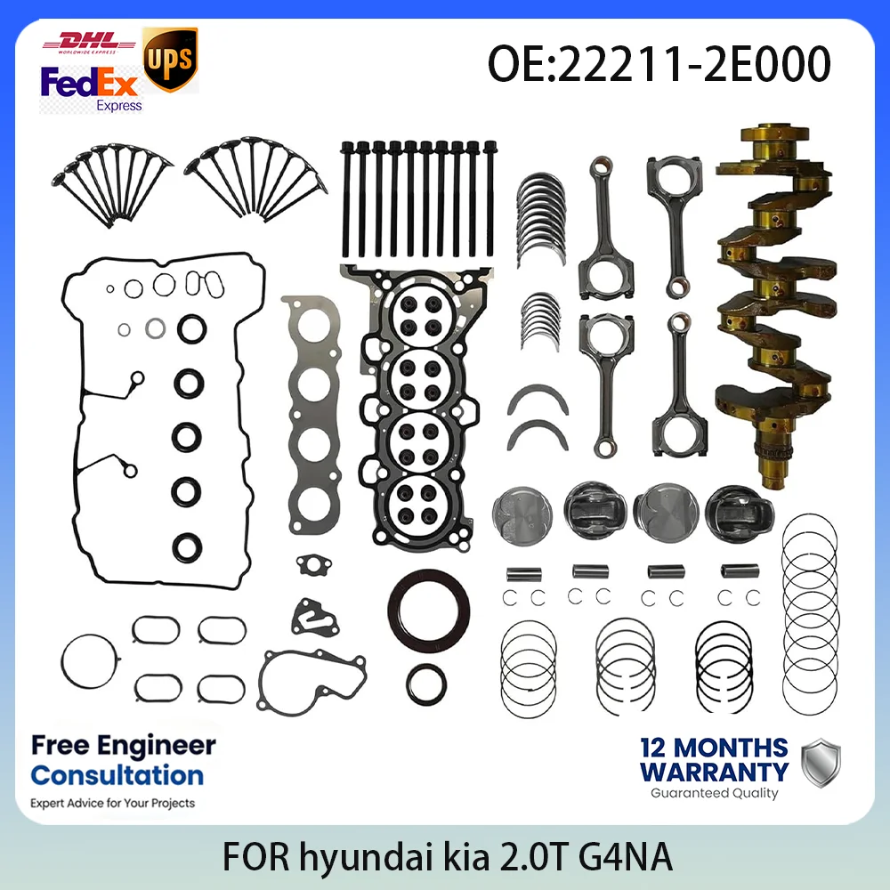 Engine Rebuild Kit For Hyundai Elantra Sonata Tucson ix35 Mistra i40 Kia Forte K5 Optima Soul Cerato Sportage 2.0L G4NA 13-21
Engine Rebuild Kit For Hyundai Elantra Sonata Tucson ix35 Mistra i40 Kia Forte K5 Optima Soul Cerato Sportage 2.0L G4NA 13-21