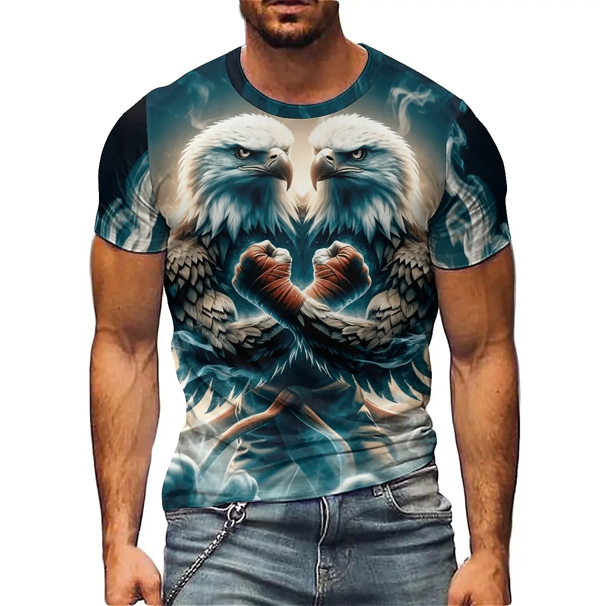 Fashionable Loose Gothic-Style Men's 3D Printed Short-Sleeve T-Shirt - Printed Top
Fashionable Loose Gothic-Style Men's 3D Printed Short-Sleeve T-Shirt - Printed Top