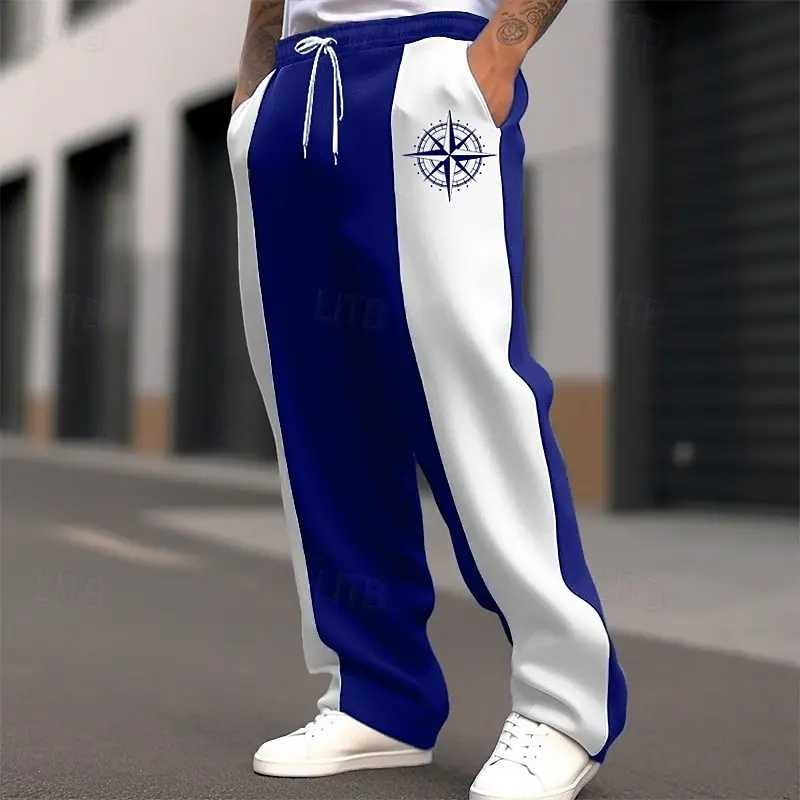 Men's Sweatpants Trousers Straight Leg Sweatpants Drawstring Pocket Color Block Compass Logo Comfort Sports Outdoor Fashion
Men's Sweatpants Trousers Straight Leg Sweatpants Drawstring Pocket Color Block Compass Logo Comfort Sports Outdoor Fashion