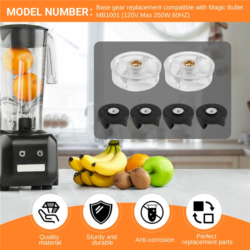 Стабильная базовая шестерня, совместимая с Magic Blender MB1001, запасная часть лезвия 250 Вт
Стабильная базовая шестерня, совместимая с Magic Blender MB1001, запасная часть лезвия 250 Вт