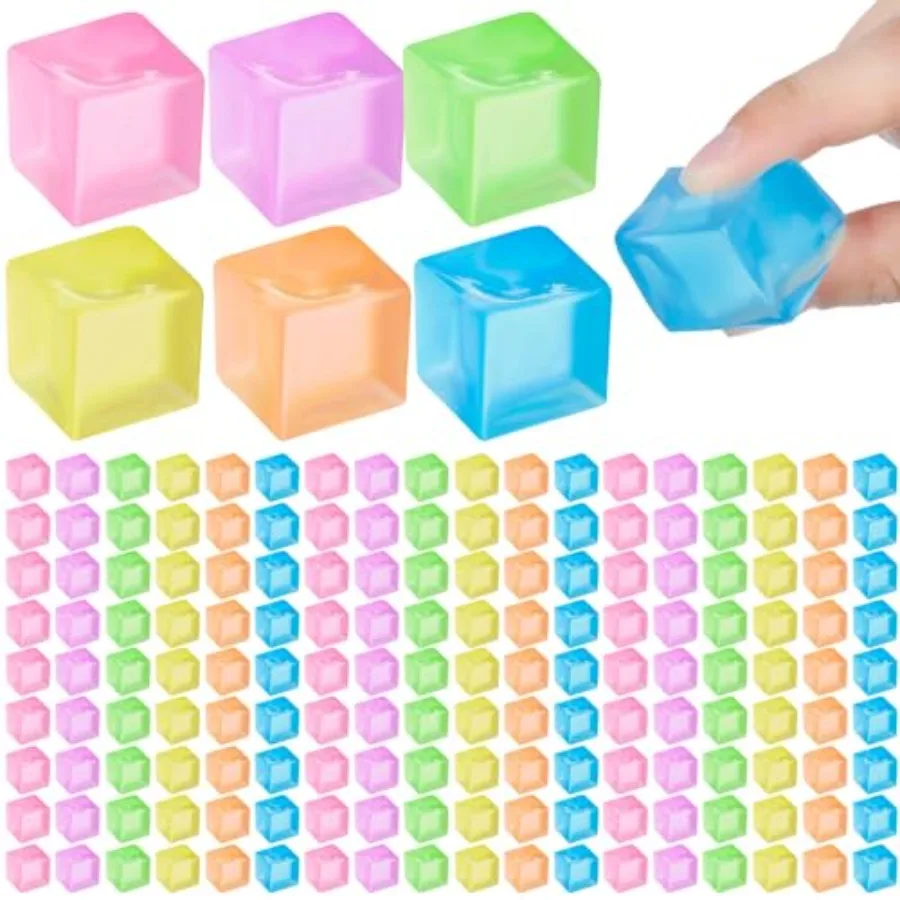Mini Ice Cube Stress Balls for sensory play and stress relief, made of soft squeezable material in 6 vibrant colors, ideal for
Mini Ice Cube Stress Balls for sensory play and stress relief, made of soft squeezable material in 6 vibrant colors, ideal for