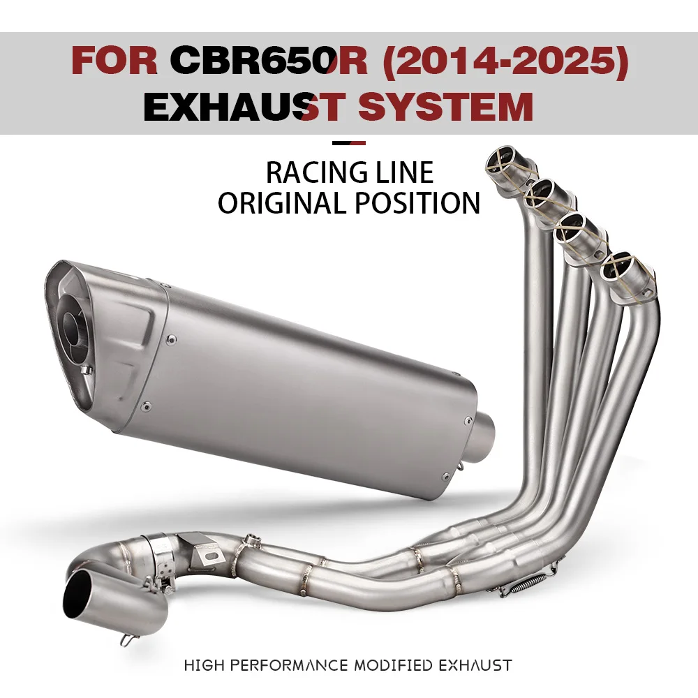 or CBR650F CBR650 Exhaust Full Systems Motorcycle Muffler Front Pipe Modified Stainless Steel Slip on Tube CB650F CBR650R
or CBR650F CBR650 Exhaust Full Systems Motorcycle Muffler Front Pipe Modified Stainless Steel Slip on Tube CB650F CBR650R