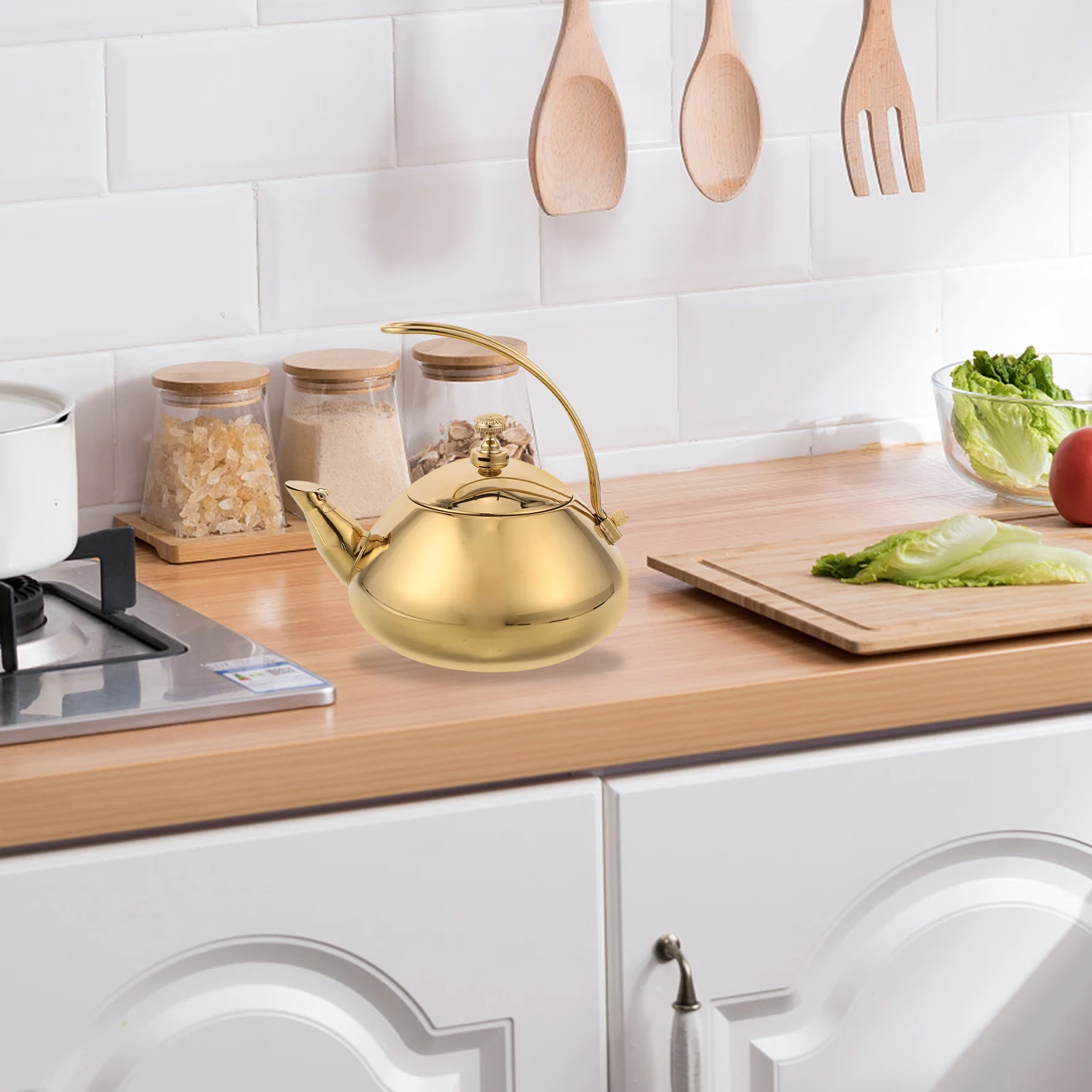 Stainless Steel Teapot Induction Kettle Kitchen Coffee Metal Desktop Decor Home Chinese
Stainless Steel Teapot Induction Kettle Kitchen Coffee Metal Desktop Decor Home Chinese