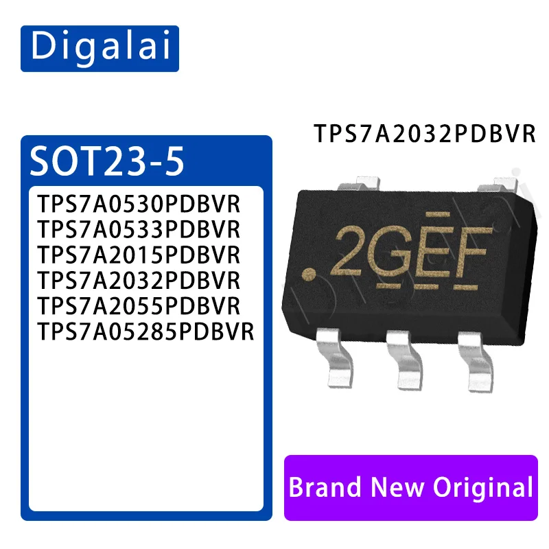 Original TPS7A05285PDBVR TPS7A05xx/20xxPDBVR TPS7A2015PDBVR Ultra-Low Noise LDO Regulator 1.2-6V 0.5A IC SOT-23-5 Bulk Stock
Original TPS7A05285PDBVR TPS7A05xx/20xxPDBVR TPS7A2015PDBVR Ultra-Low Noise LDO Regulator 1.2-6V 0.5A IC SOT-23-5 Bulk Stock