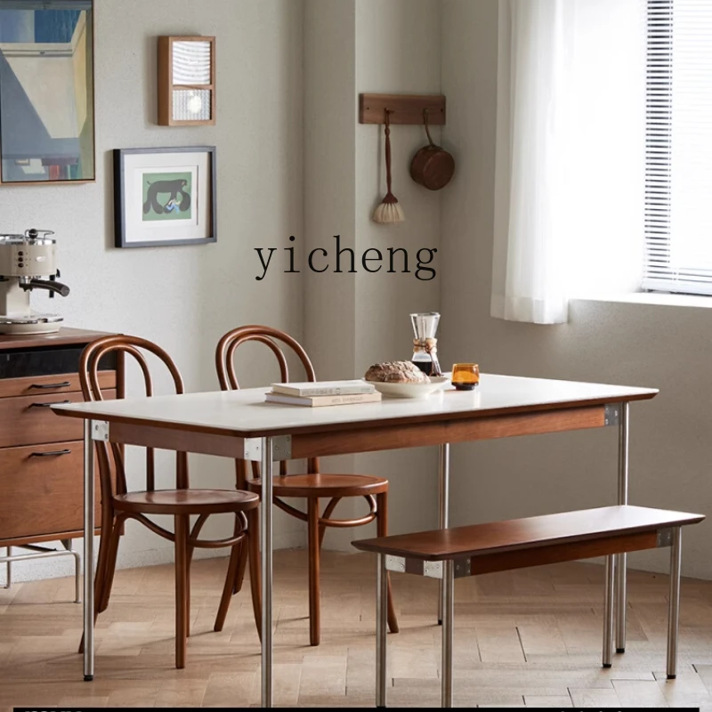 XL rock slab dining table white Nordic retro solid wood household small apartment rectangular dining table
XL rock slab dining table white Nordic retro solid wood household small apartment rectangular dining table