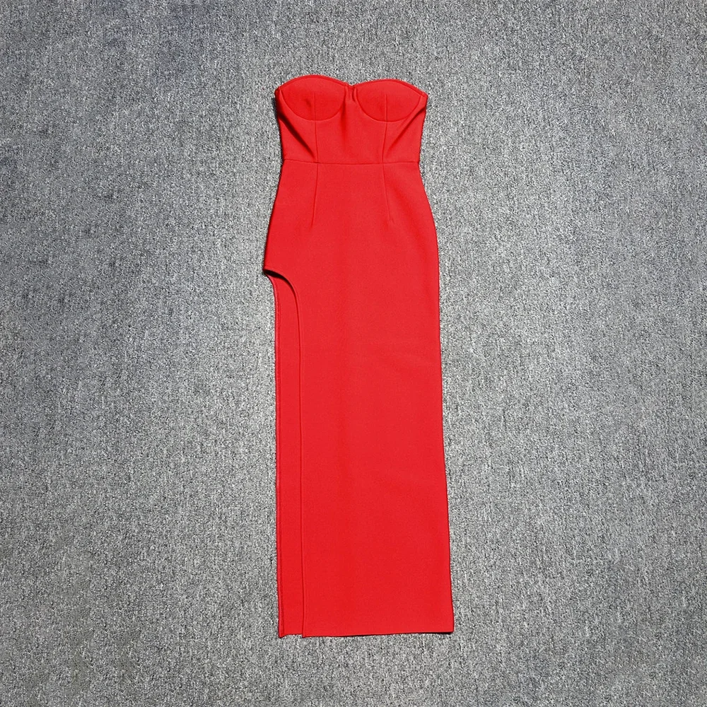Sexy Red Strapless High Split Maxi Dress Elegant Bodycon Evening Gown for Women Luxury Birthday Party Club Formal Prom Dress
Sexy Red Strapless High Split Maxi Dress Elegant Bodycon Evening Gown for Women Luxury Birthday Party Club Formal Prom Dress