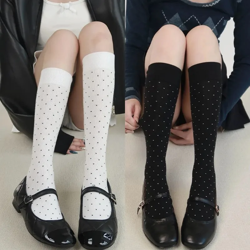 Women Stockings Japanese Fashion Polka Dot Long Socks Korean Style Summer Ultra-thin Breathable Wave Point Knee Socks Lolita Sox
Women Stockings Japanese Fashion Polka Dot Long Socks Korean Style Summer Ultra-thin Breathable Wave Point Knee Socks Lolita Sox