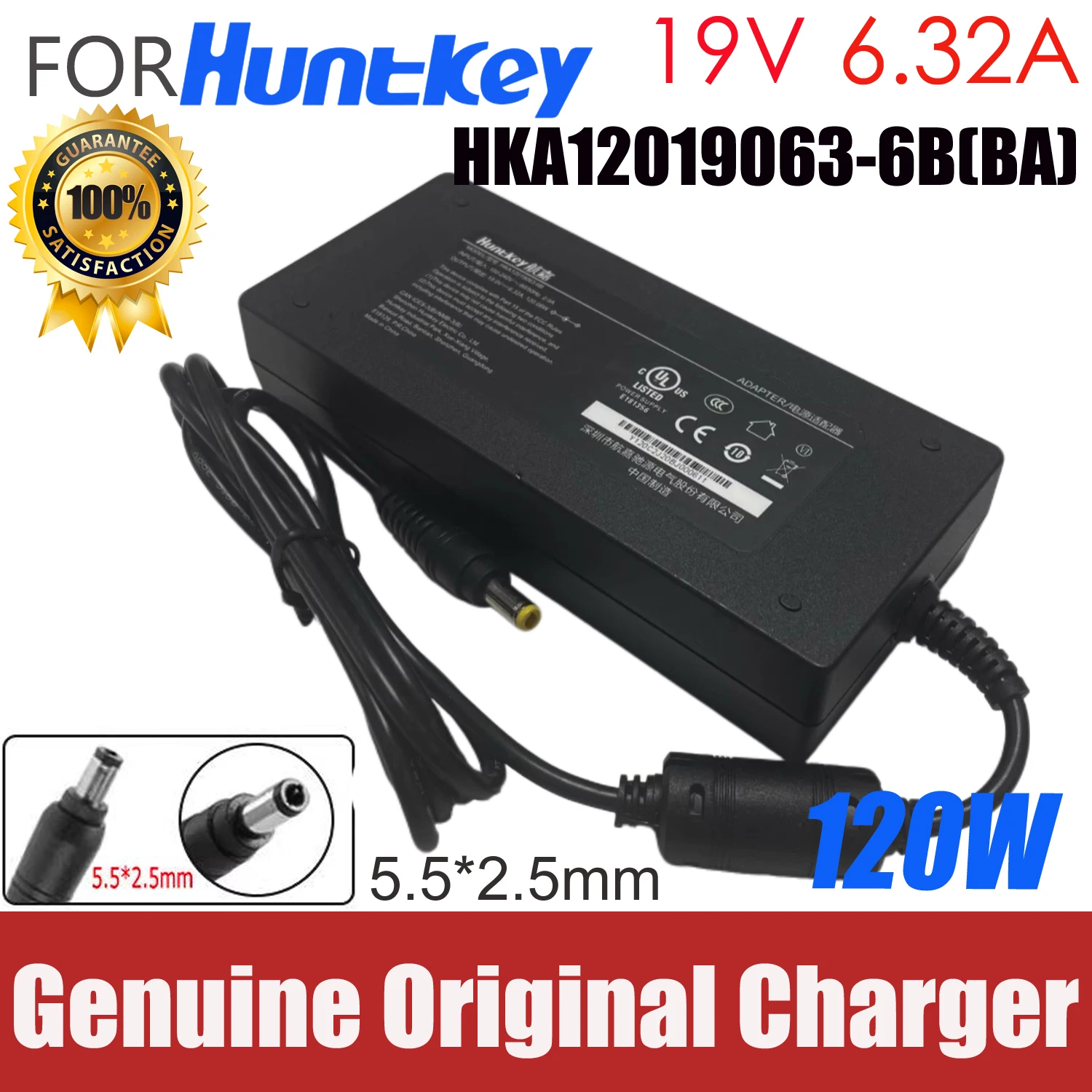 Оригинальное зарядное устройство HKA12019063-6B Huntkey 19 В 6,32 А 120 Вт для ноутбука Intel NUC LIGHTANK, монитора, проектора, источника питания
Оригинальное зарядное устройство HKA12019063-6B Huntkey 19 В 6,32 А 120 Вт для ноутбука Intel NUC LIGHTANK, монитора, проектора, источника питания