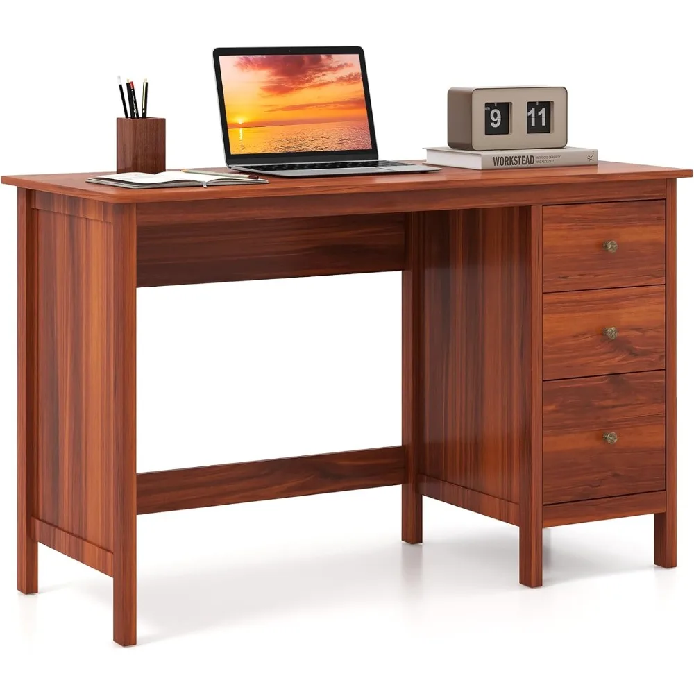 Computer Desk with 3 Storage Drawers, Modern Home Office Desk with Storage Drawers & Spacious Desktop, Compact Writing Study De
Computer Desk with 3 Storage Drawers, Modern Home Office Desk with Storage Drawers & Spacious Desktop, Compact Writing Study De