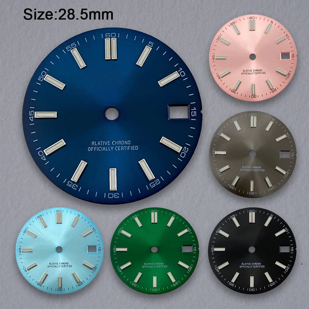 28.5mm S Logo Sunray Dial Suitable For NH35/NH36/4R/7S Japan Movement Blue Luminous High Quality Watch Modification Accessories
28.5mm S Logo Sunray Dial Suitable For NH35/NH36/4R/7S Japan Movement Blue Luminous High Quality Watch Modification Accessories