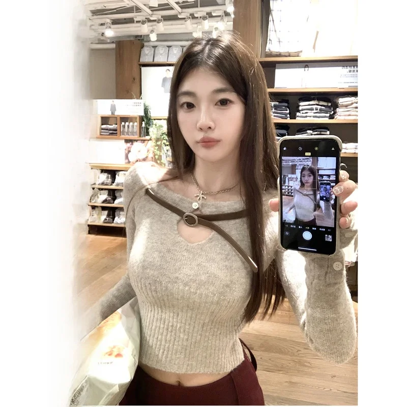 2toyoung вязаный свитер с пряными плечами, женский осенний дизайн Lazy Faion, корейская версия, облегающий длинный топ све
2toyoung вязаный свитер с пряными плечами, женский осенний дизайн Lazy Faion, корейская версия, облегающий длинный топ све