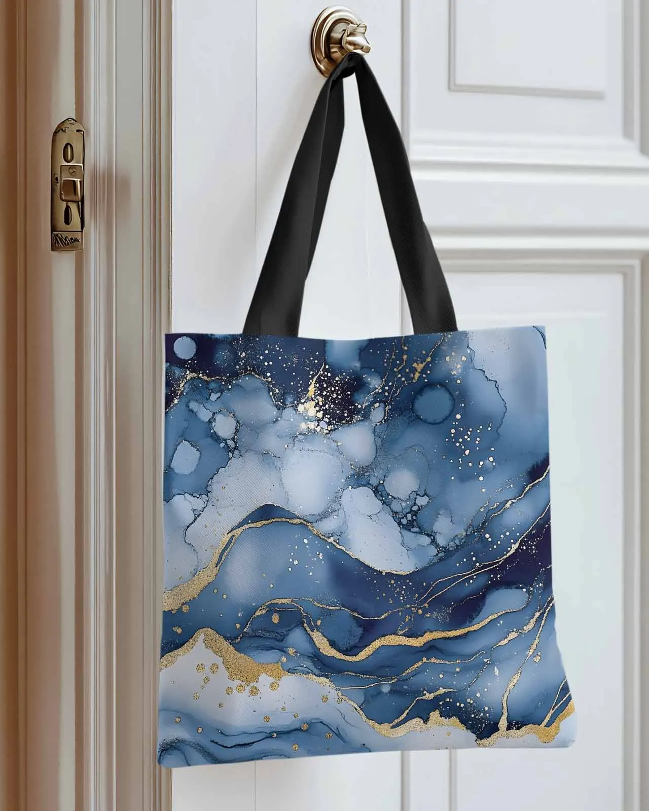 Blue Gold Abstract Art Decoration Canvas Bag Handbag Oxford Cloth Eco Shopping Storage Bag for Home Use
Blue Gold Abstract Art Decoration Canvas Bag Handbag Oxford Cloth Eco Shopping Storage Bag for Home Use