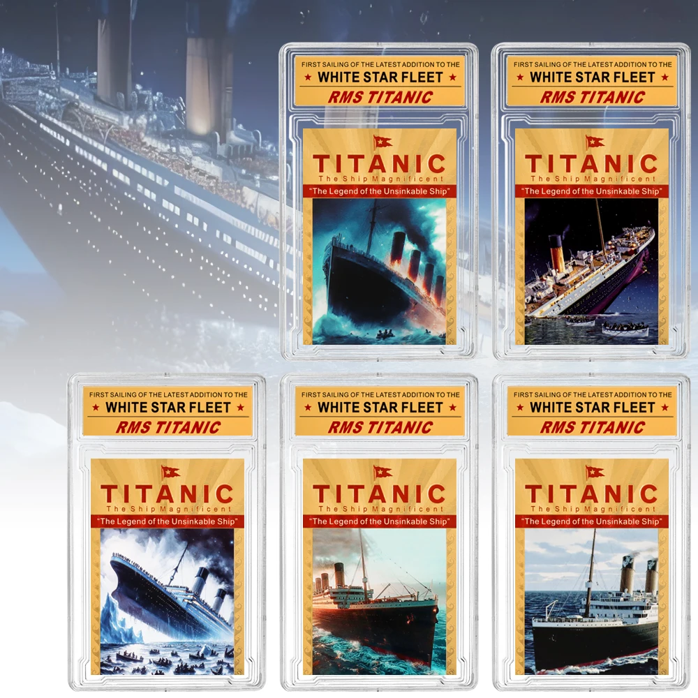 5 Designs Titanic Plastic Card /w Display Shell The Ship Magnificent Titanic Tragedy Cards Collectible Souvenir Card Gifts
5 Designs Titanic Plastic Card /w Display Shell The Ship Magnificent Titanic Tragedy Cards Collectible Souvenir Card Gifts