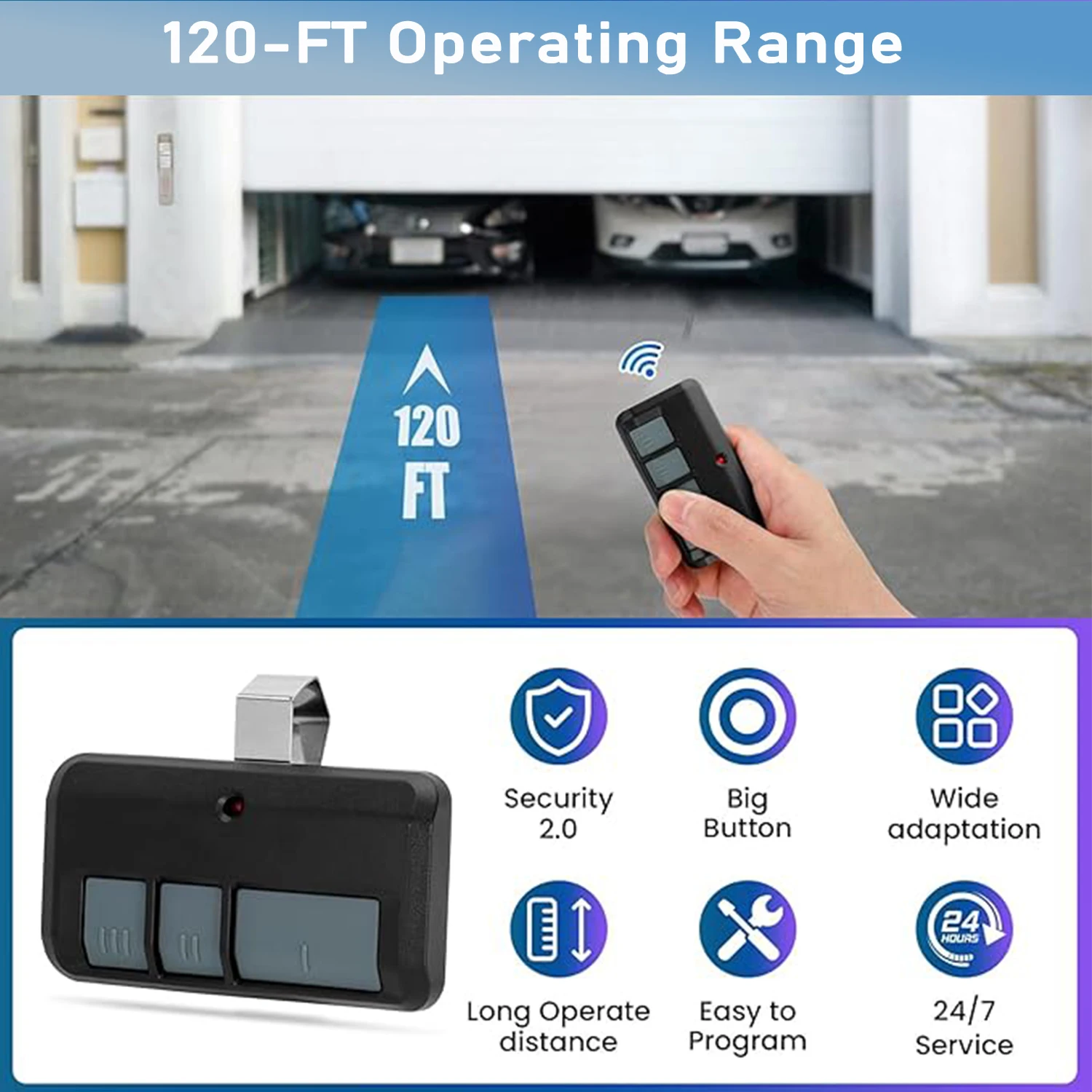 Mando Garaje Universal LiftMaster Craftsman Garage Door Opener Remote 893LM 893Max 971LM Universal,893 Max Liftmaster Remote
Mando Garaje Universal LiftMaster Craftsman Garage Door Opener Remote 893LM 893Max 971LM Universal,893 Max Liftmaster Remote