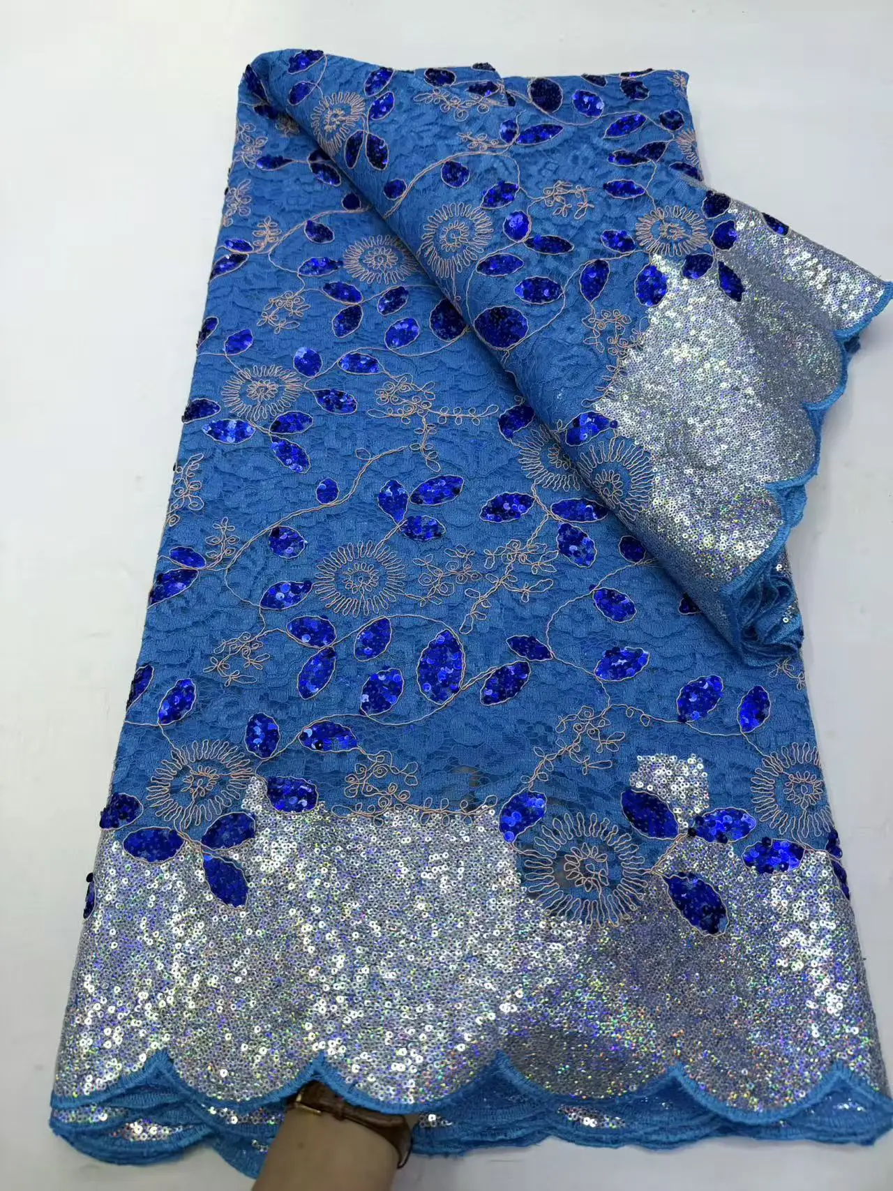 5Yards 2026 High Quality French Tulle Lace Fabric with Embroidery African Mesh Sequins for Women's Nigerian Wedding Dresses
5Yards 2026 High Quality French Tulle Lace Fabric with Embroidery African Mesh Sequins for Women's Nigerian Wedding Dresses