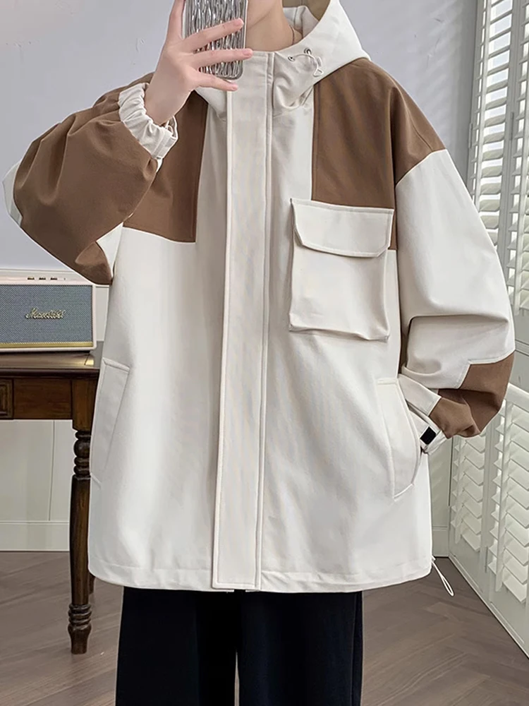 Весенне-осенняя ветровка с капюшоном для подростков и старшеклассников, цветная, в стиле рабочей одежды, универсальная, модная, спортивная.
Весенне-осенняя ветровка с капюшоном для подростков и старшеклассников, цветная, в стиле рабочей одежды, универсальная, модная, спортивная.