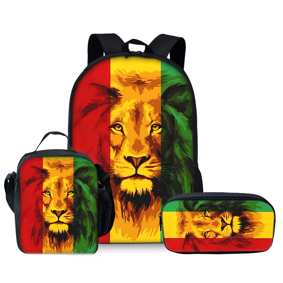 Animal Lion Three Piece Set Backpack+Lunch Bag+Pencil Case For Boy/Girls Children Best Gifts 3D Cartoon Teens Laptop SchoolBag
Animal Lion Three Piece Set Backpack+Lunch Bag+Pencil Case For Boy/Girls Children Best Gifts 3D Cartoon Teens Laptop SchoolBag