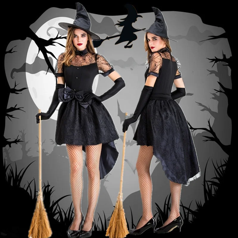 Sexy Spider Web Witch Halloween Costume Dark Tail Skirt Women's Fashion Stage Performance Clothing 18-25 Years Old
Sexy Spider Web Witch Halloween Costume Dark Tail Skirt Women's Fashion Stage Performance Clothing 18-25 Years Old
