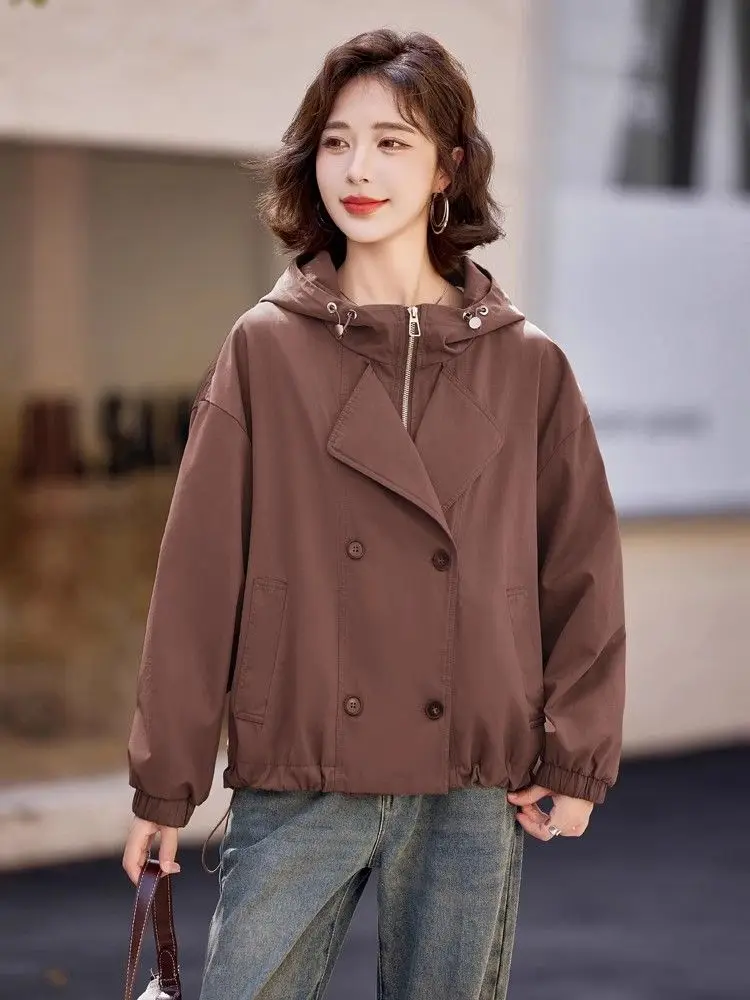 Spring and Autumn New Women's Windbreaker Jacket Hooded Short Workwear Windbreaker
Spring and Autumn New Women's Windbreaker Jacket Hooded Short Workwear Windbreaker