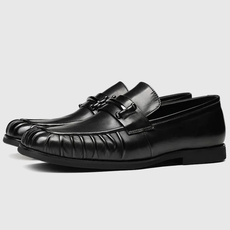New Top-layer Cowhide Wrinkle Resistant Square-toe Buckle Shoes Men Business Casual Leather Shoes Men's Flats Dress Loafers
New Top-layer Cowhide Wrinkle Resistant Square-toe Buckle Shoes Men Business Casual Leather Shoes Men's Flats Dress Loafers