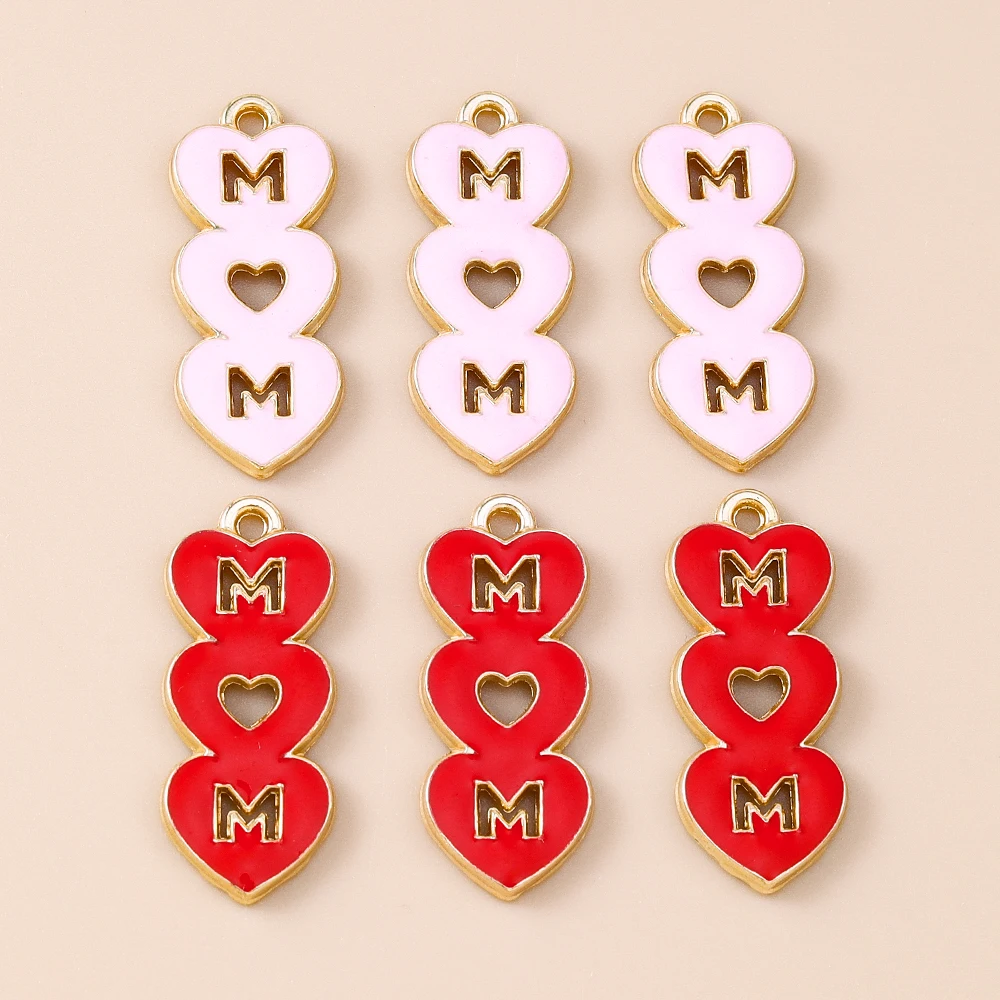 Leslie 10pcs Lovely Love Mom Hearts Charms Cute Pendants for Handmade Necklace Bracelet Jewelry Making DIY Earrings Craft
Leslie 10pcs Lovely Love Mom Hearts Charms Cute Pendants for Handmade Necklace Bracelet Jewelry Making DIY Earrings Craft