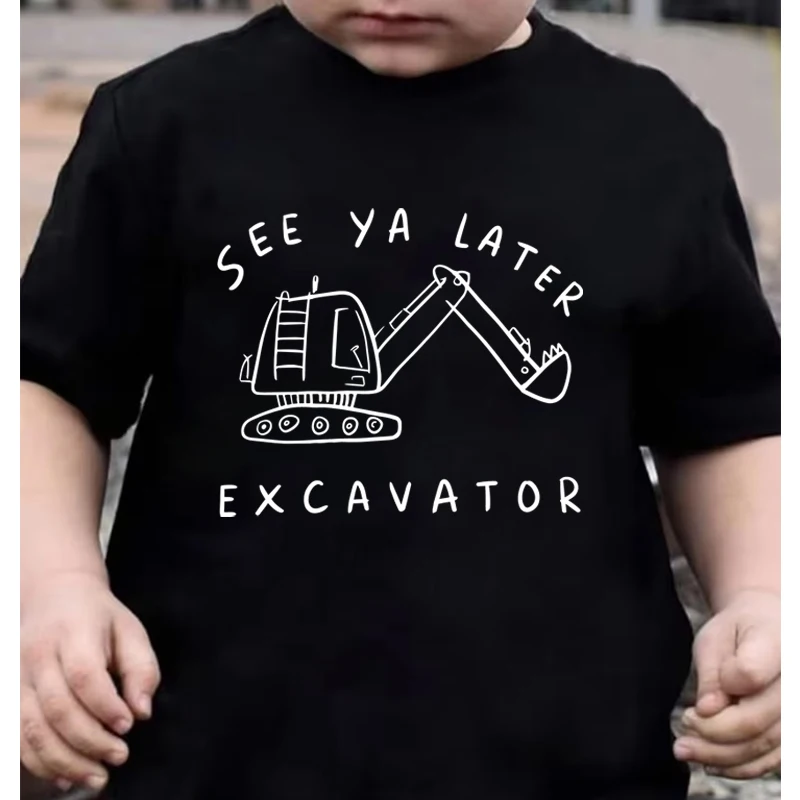 See Ya Later Excavator Toddler Shirt Construction Truck Boy Clothes Excavator Graphic Daily Wear Casual Tops Children's Clothing
See Ya Later Excavator Toddler Shirt Construction Truck Boy Clothes Excavator Graphic Daily Wear Casual Tops Children's Clothing