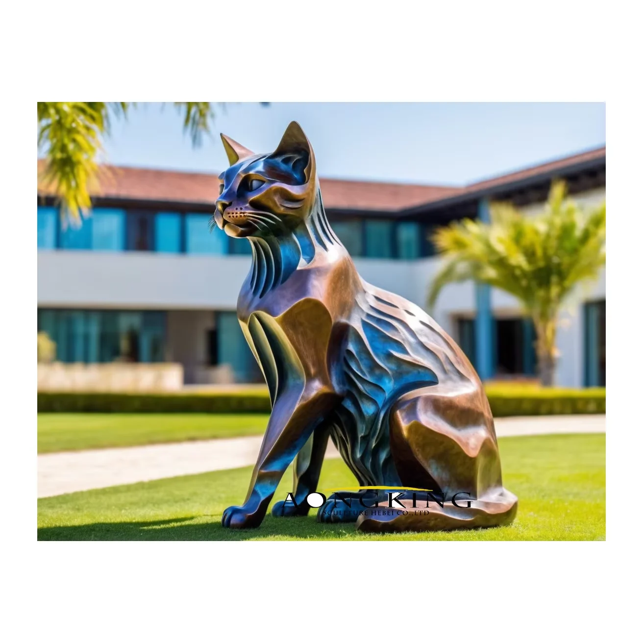 Metal Sitting Cat Statue Cast Bronze Cat Sculpture Garden Indoor Decor Custom Size
Metal Sitting Cat Statue Cast Bronze Cat Sculpture Garden Indoor Decor Custom Size