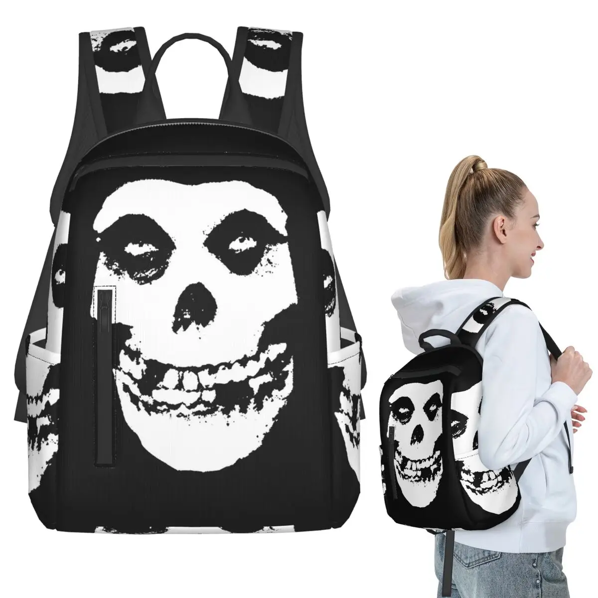 Рюкзак Misfits Skull, студенческая сумка для книг, детская школьная сумка, сумки на плечо для компьютера, мужские и женские сумки
Рюкзак Misfits Skull, студенческая сумка для книг, детская школьная сумка, сумки на плечо для компьютера, мужские и женские сумки