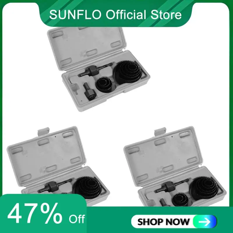 SUNFLO 33Pcs Hole Saw Cutting Set Kit Drilling Tool Wood Metal Cutter 19-64Mm High Quality Mandrels Saws Core Drill Bits
SUNFLO 33Pcs Hole Saw Cutting Set Kit Drilling Tool Wood Metal Cutter 19-64Mm High Quality Mandrels Saws Core Drill Bits