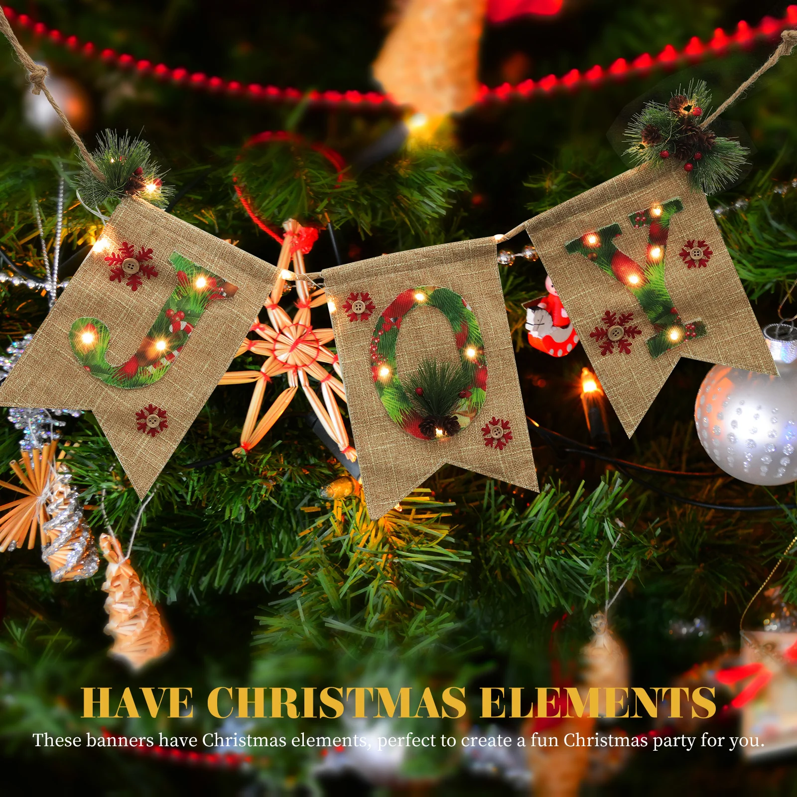 1 set 1 Set Linen Christmas Banner Decorations Glowing Hanging Garland For Xmas Party Festival Home Decor Indoor Outdoor Use
1 set 1 Set Linen Christmas Banner Decorations Glowing Hanging Garland For Xmas Party Festival Home Decor Indoor Outdoor Use